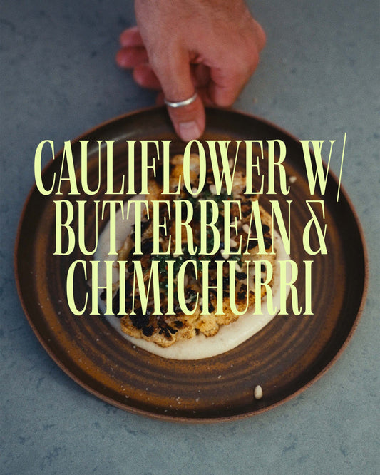 Cauliflower with butterbean & chimichurri